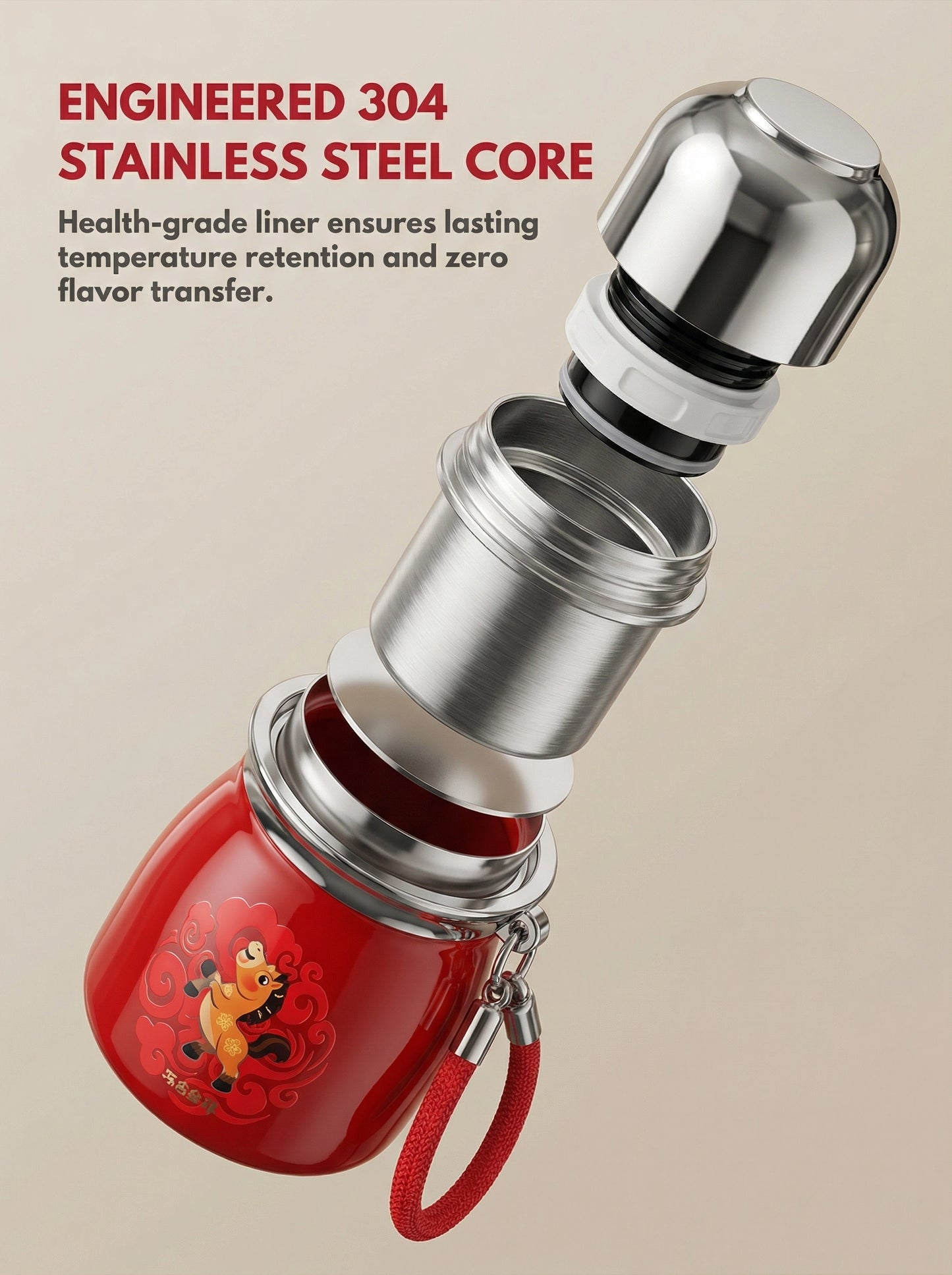 Gamelife Blessed Horse Cute Water Bottle