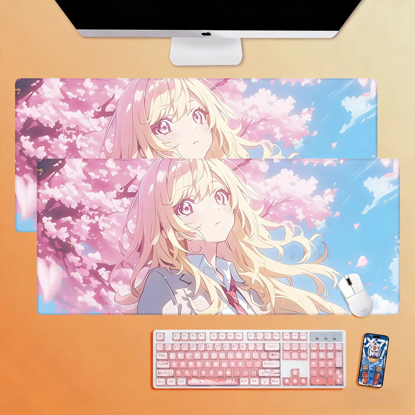 Gamelife Cherry Blossom Character Close-up Anime Mouse Pad-Contains 15 items