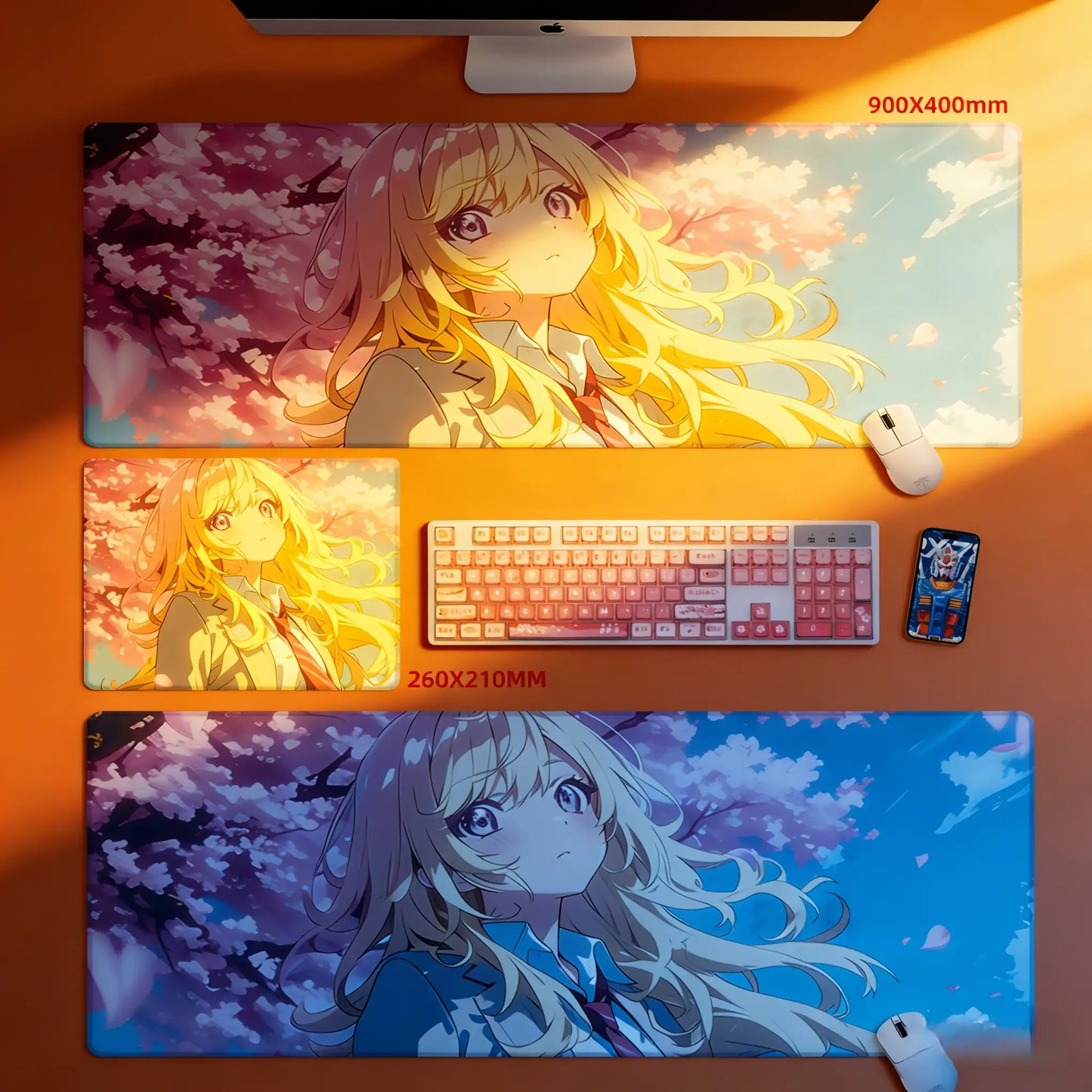 Gamelife Cherry Blossom Character Close-up Anime Mouse Pad-Contains 15 items