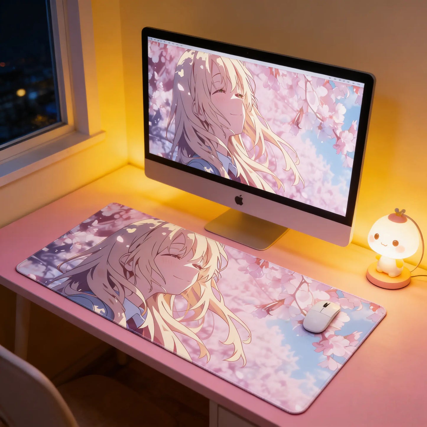Gamelife Cherry Blossom Character Close-up Anime Mouse Pad-Contains 15 items