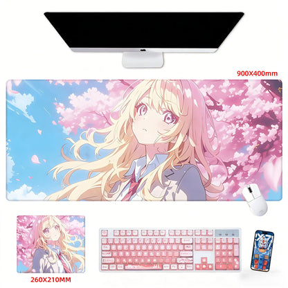 Gamelife Cherry Blossom Character Close-up Anime Mouse Pad-Contains 15 items