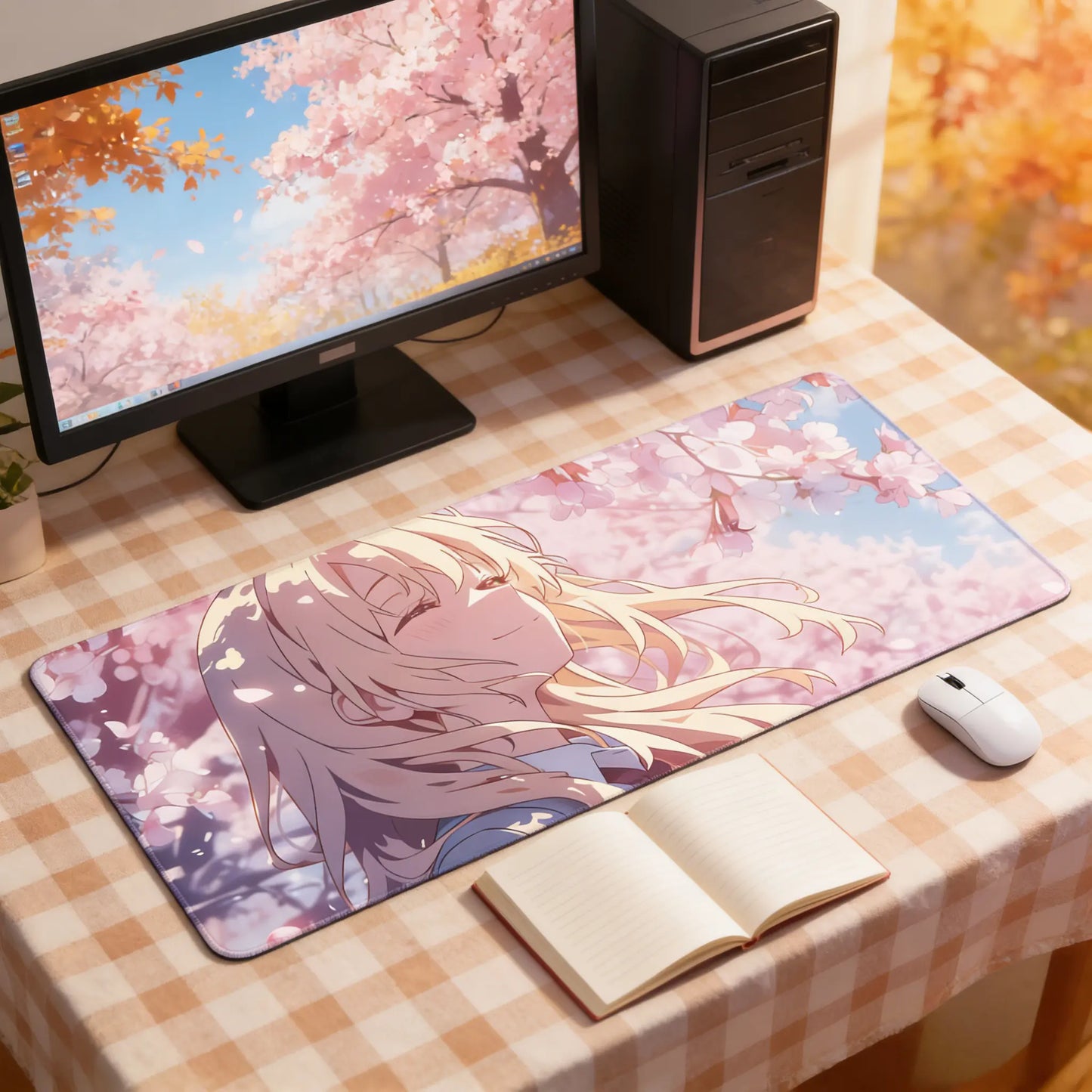 Gamelife Cherry Blossom Character Close-up Anime Mouse Pad-Contains 15 items