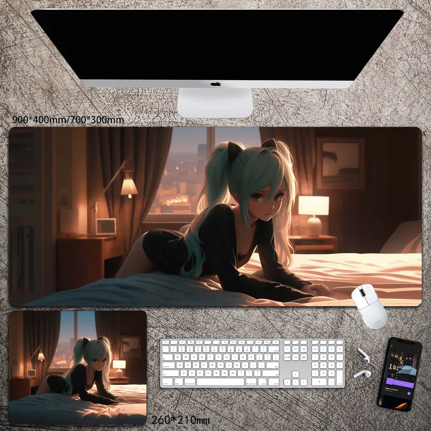 Gamelife Hatsune Miku Anime Mouse Pad-Contains 15 items