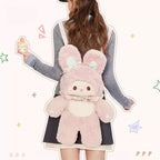 Gamelife Lamb Guli & Rubitu Cute Pink Rabbit Plush Doll Backpack
