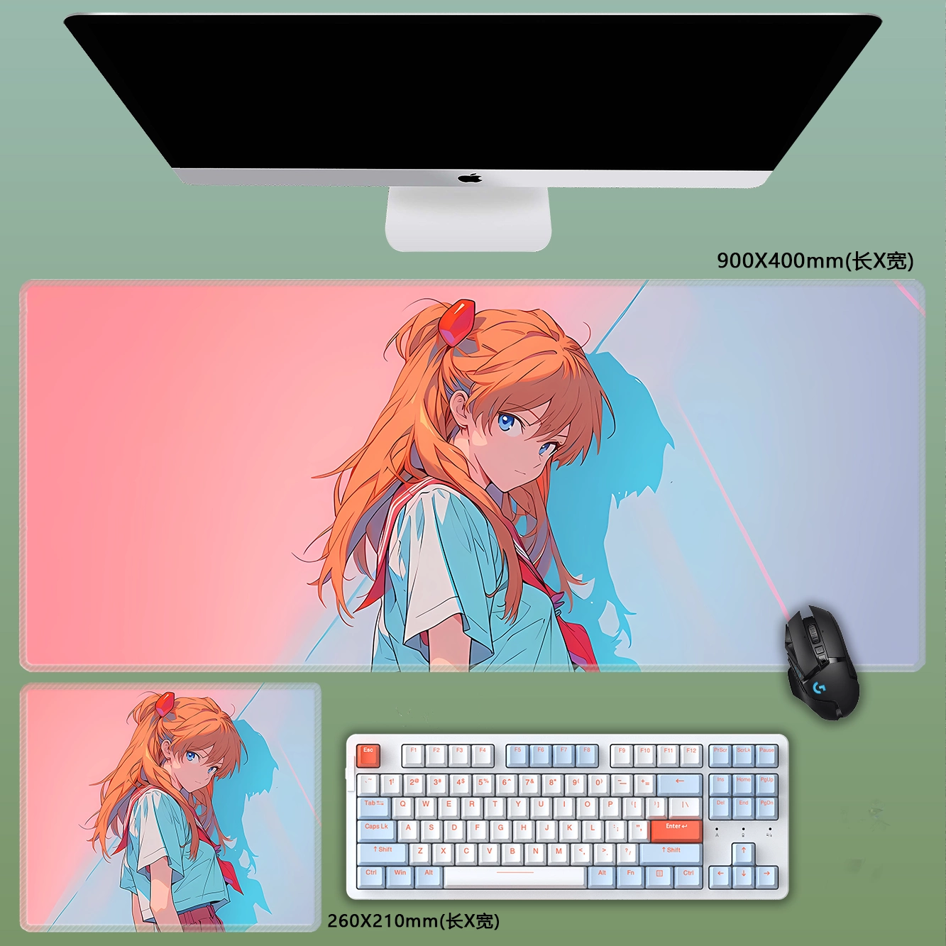 Gamelife Asuka Anime Mouse Pad-Contains 15 items