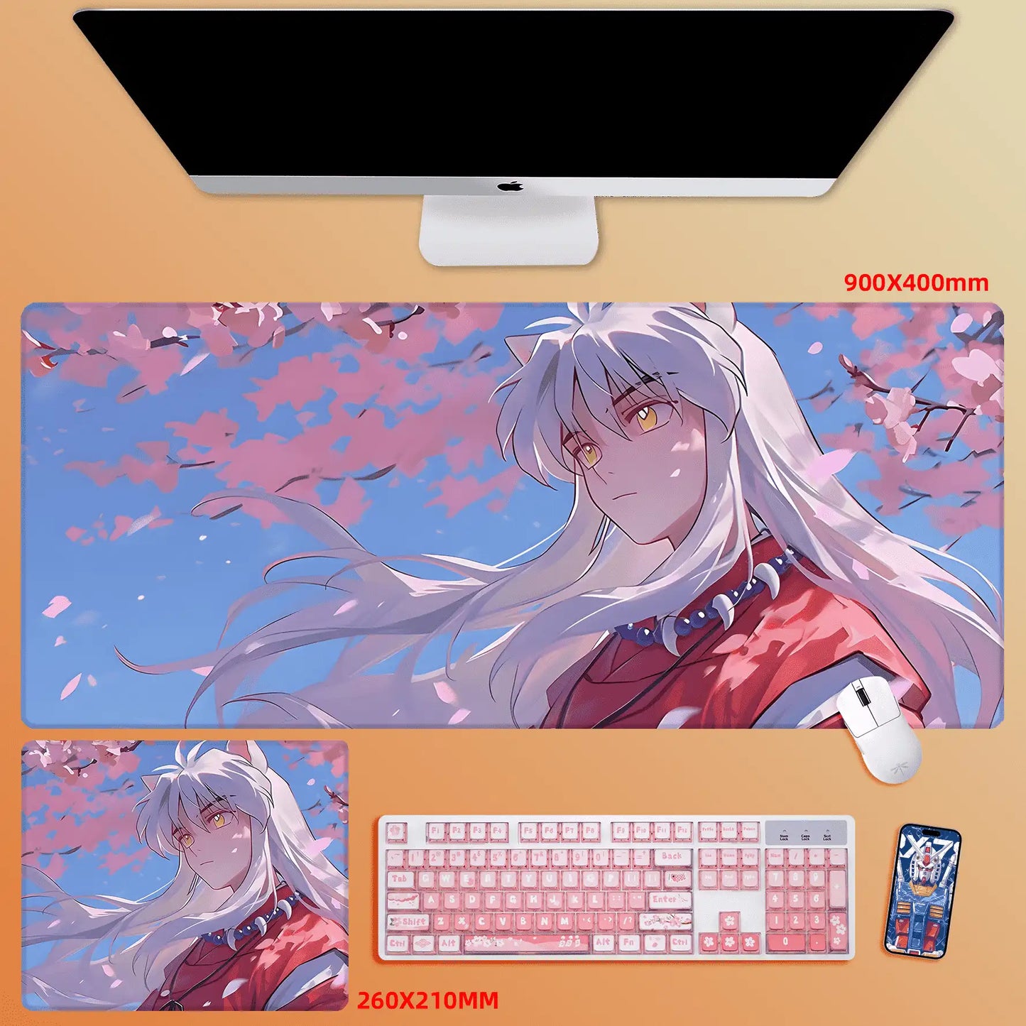 Gamelife Cherry Blossom Character Close-up Anime Mouse Pad-Contains 15 items