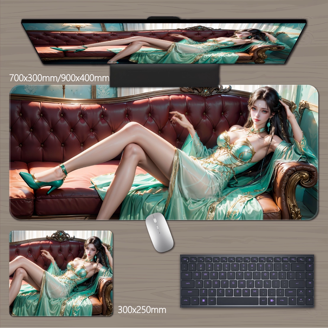 Gamelife  Girl with beautiful legs Anime Mouse Pad-Contains 15 items