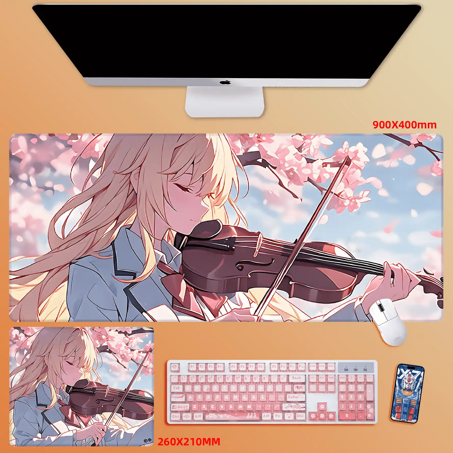 Gamelife Cherry Blossom Character Close-up Anime Mouse Pad-Contains 15 items