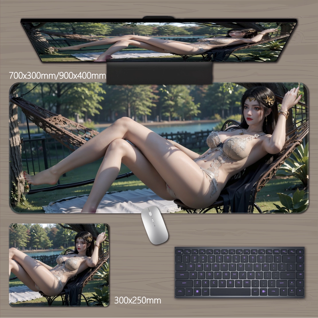 Gamelife  Girl with beautiful legs Anime Mouse Pad-Contains 15 items
