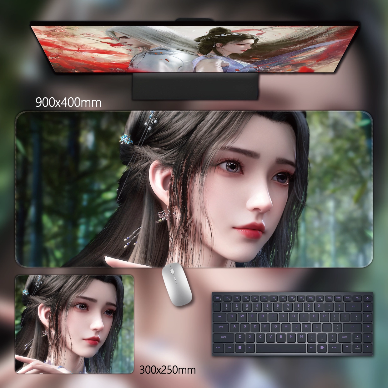 Gamelife  Beautiful immortal woman Anime Mouse Pad-Contains 15 items