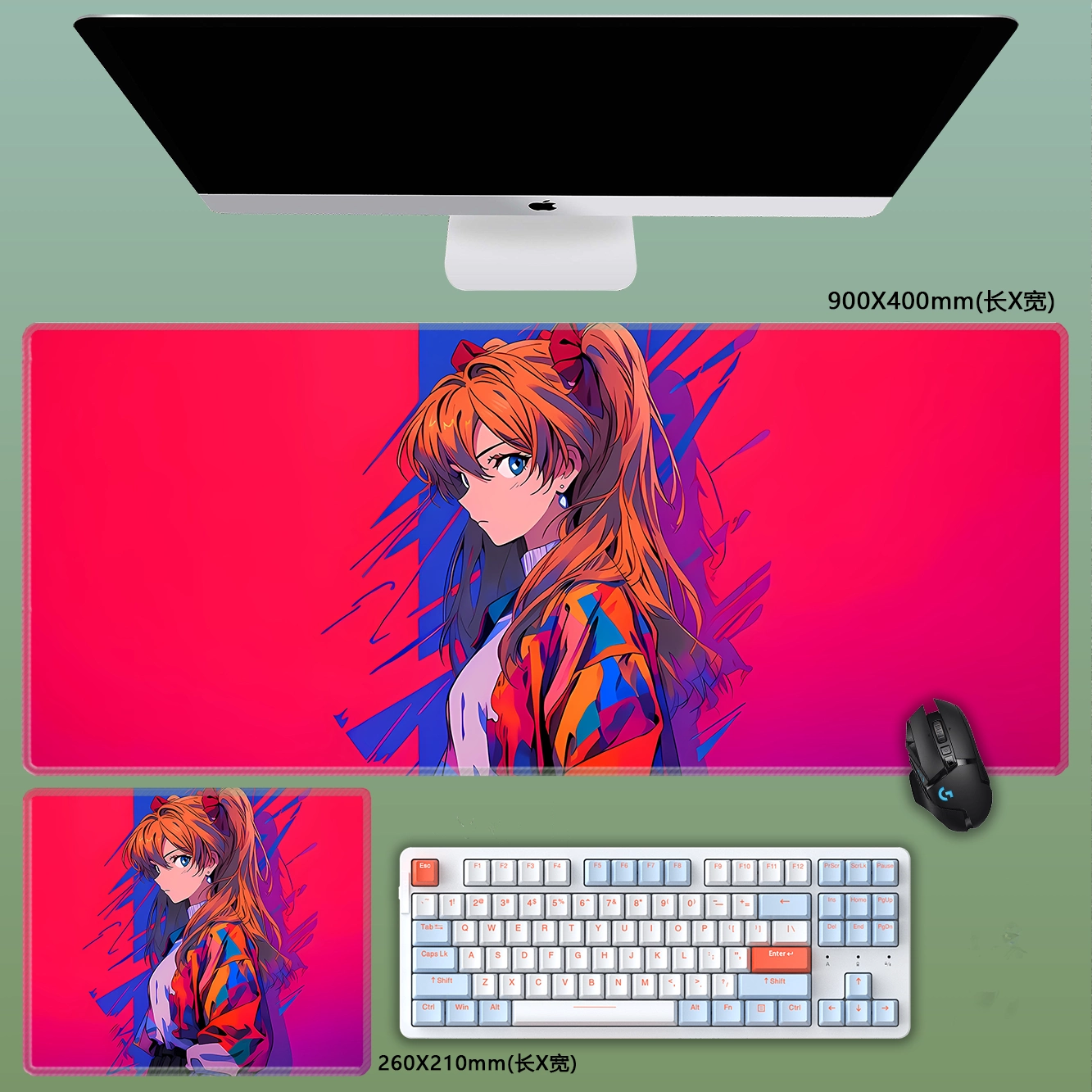 Gamelife Asuka Anime Mouse Pad-Contains 15 items