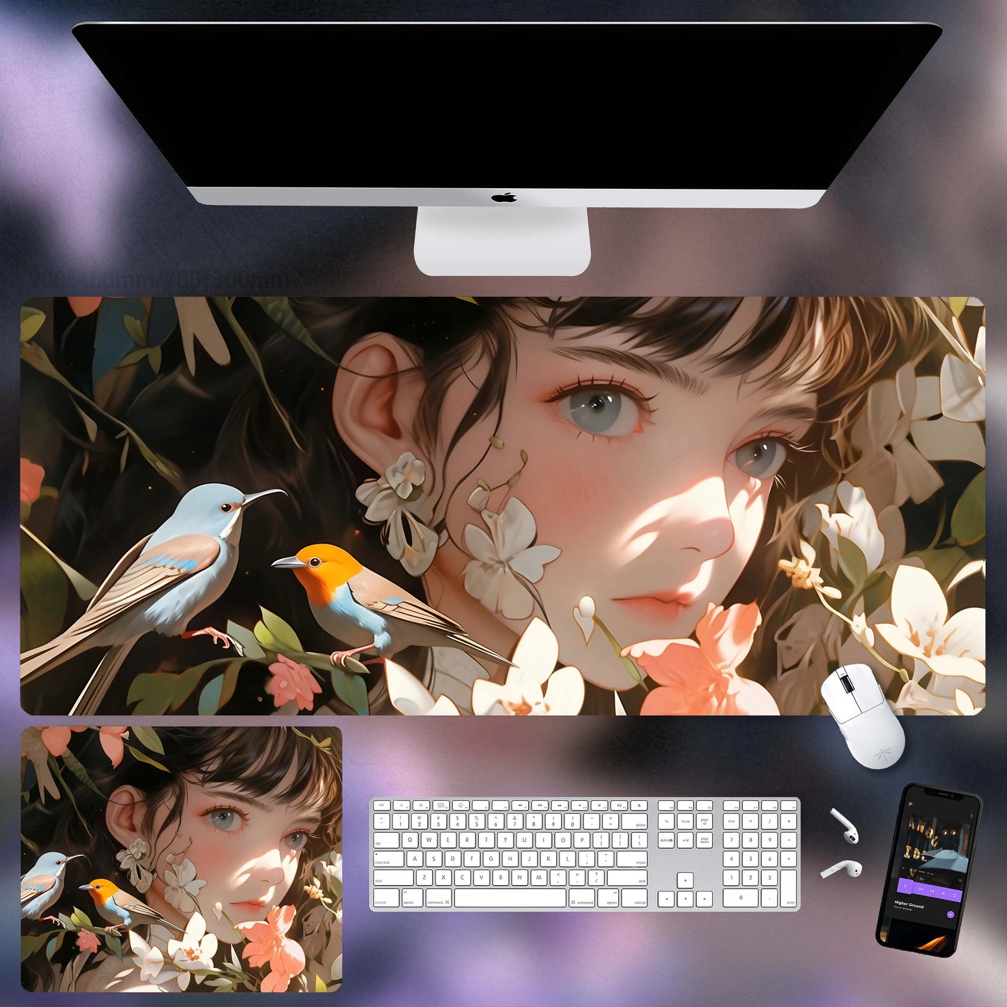 Gamelife Close-up of the girl Anime Mouse Pad-Contains 15 items