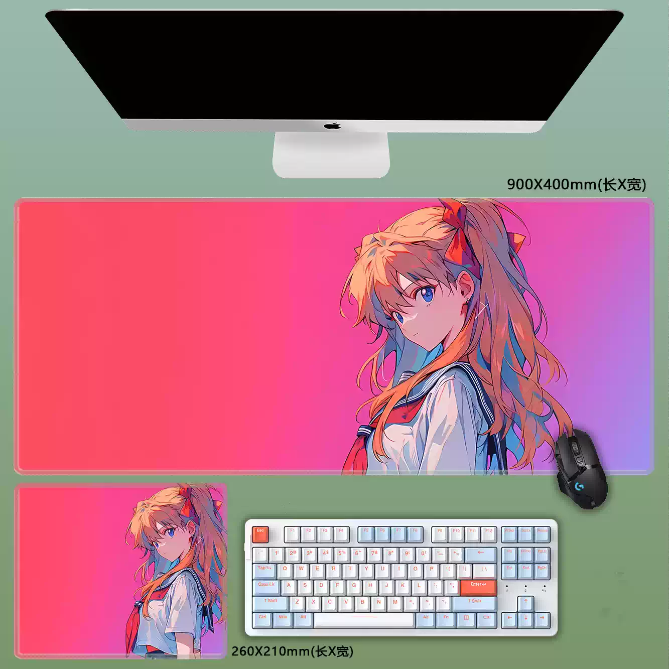 Gamelife Asuka Anime Mouse Pad-Contains 15 items