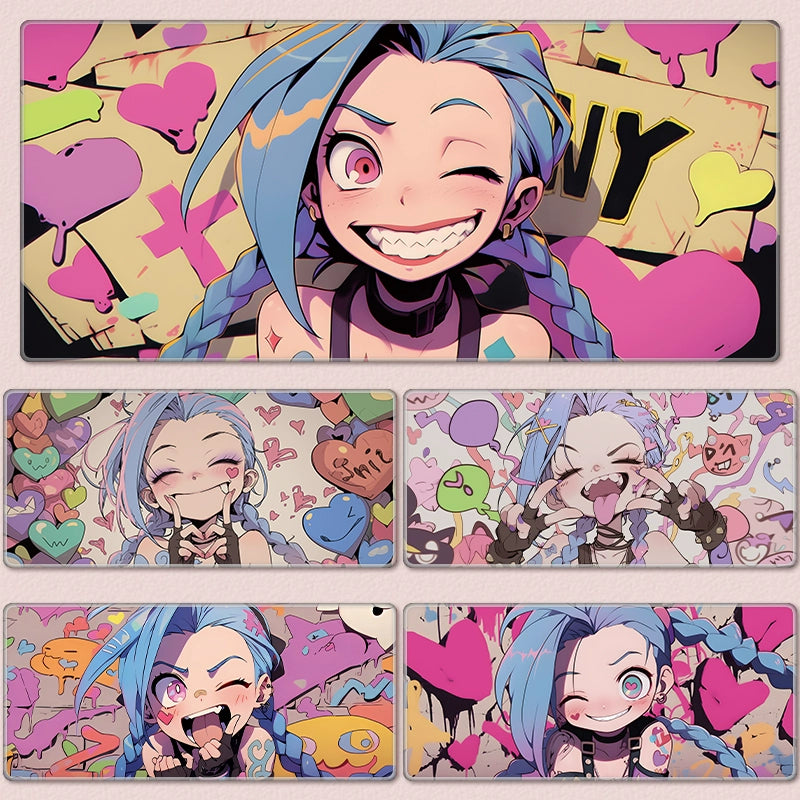 Gamelife LOL Crazy Cute Jinx Mouse Pad-Contains 15 items
