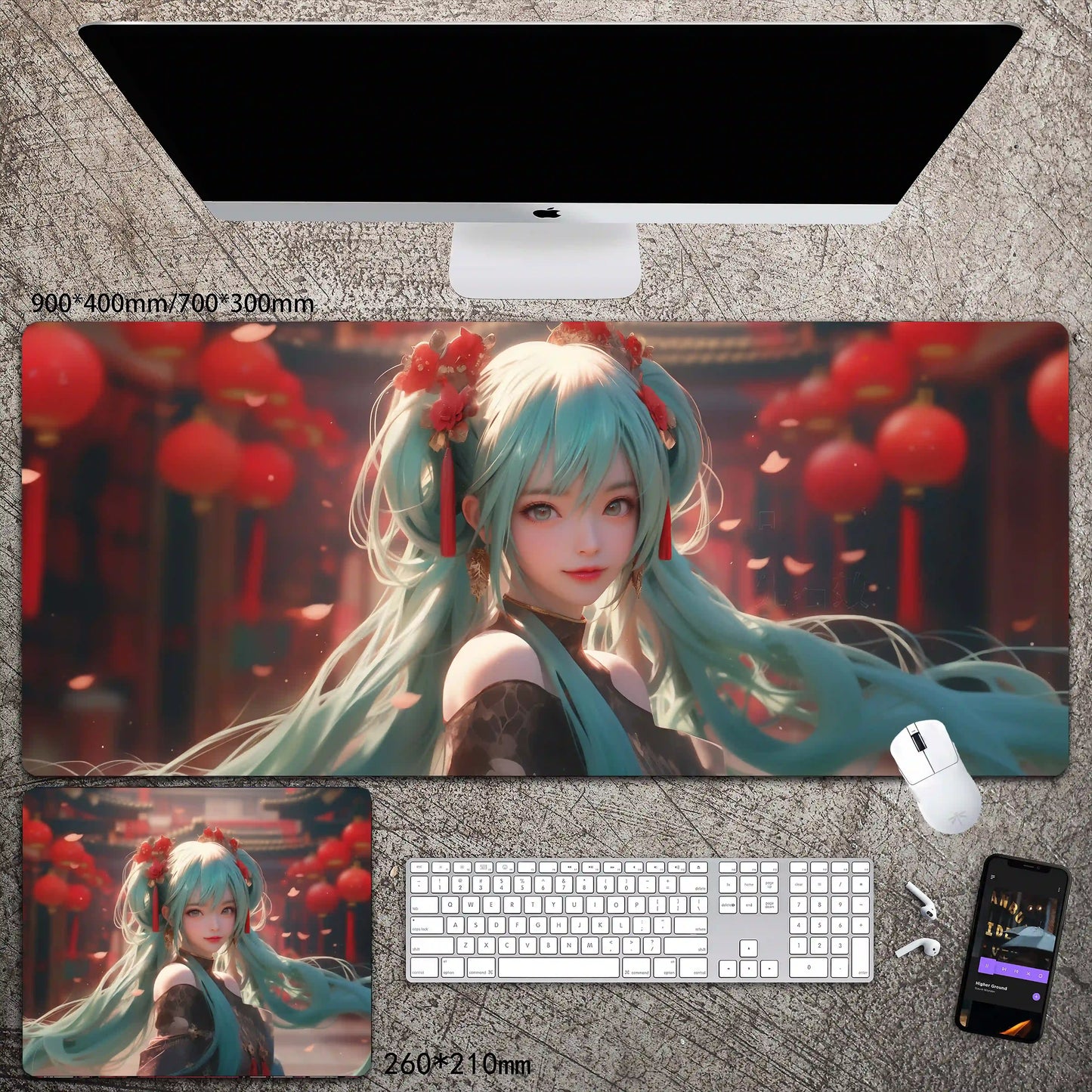 Gamelife Hatsune Miku Anime Mouse Pad-Contains 15 items