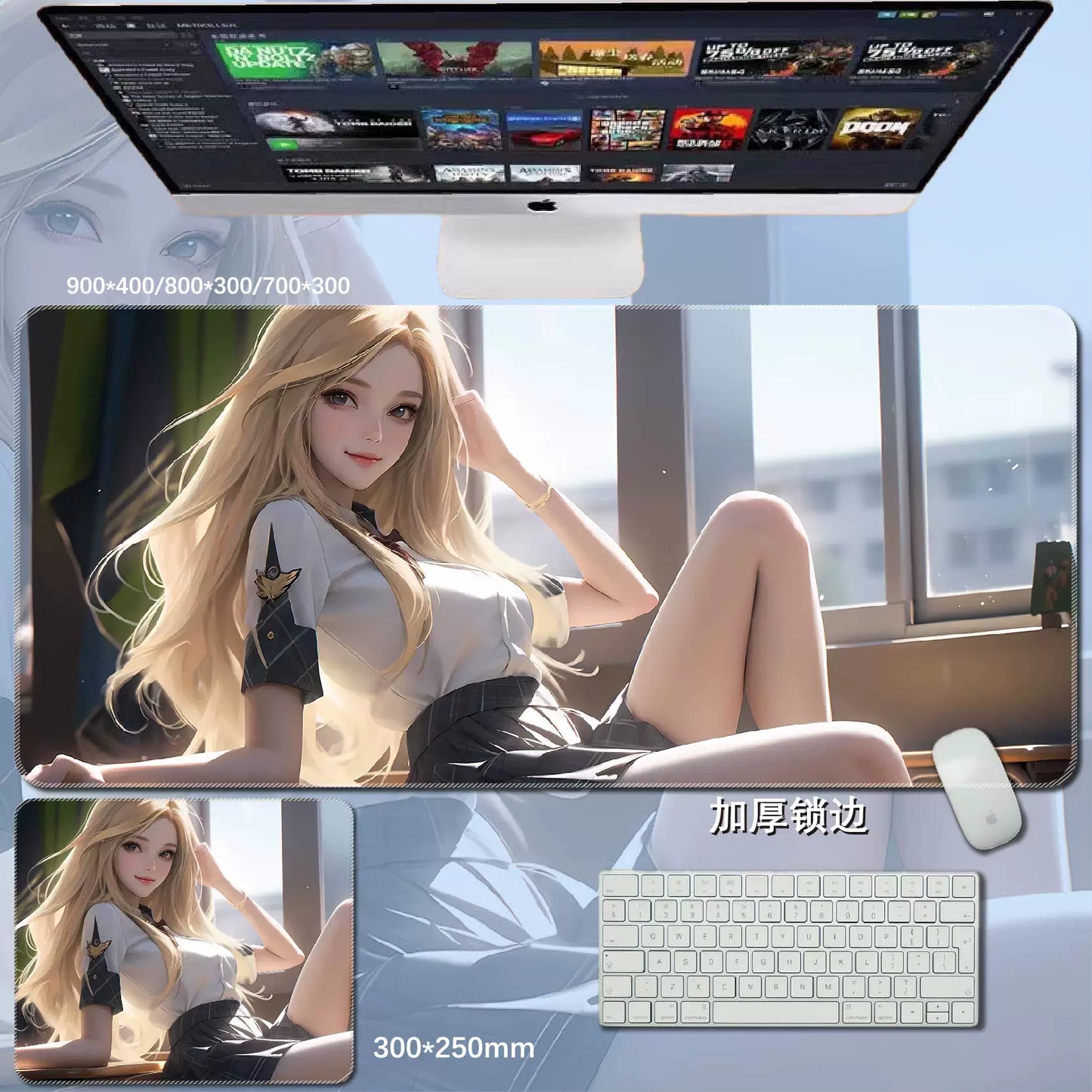 Gamelife  Anime Girl Mouse Pad-Contains 15 items