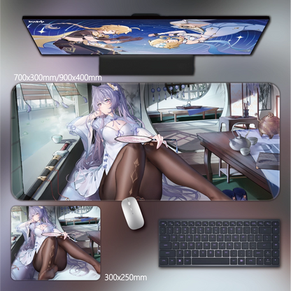 Gamelife  Genshin Keqing Anime Mouse Pad-Contains 15 items