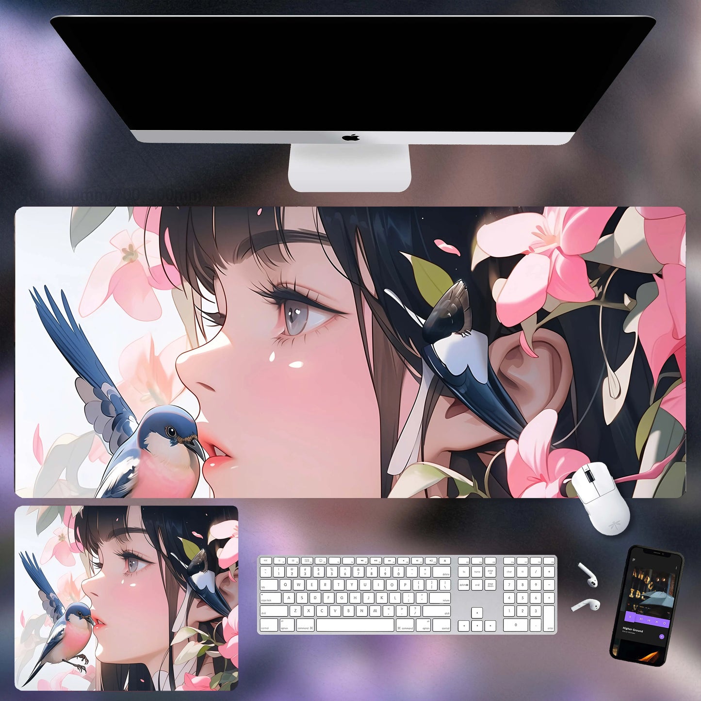 Gamelife Close-up of the girl Anime Mouse Pad-Contains 15 items