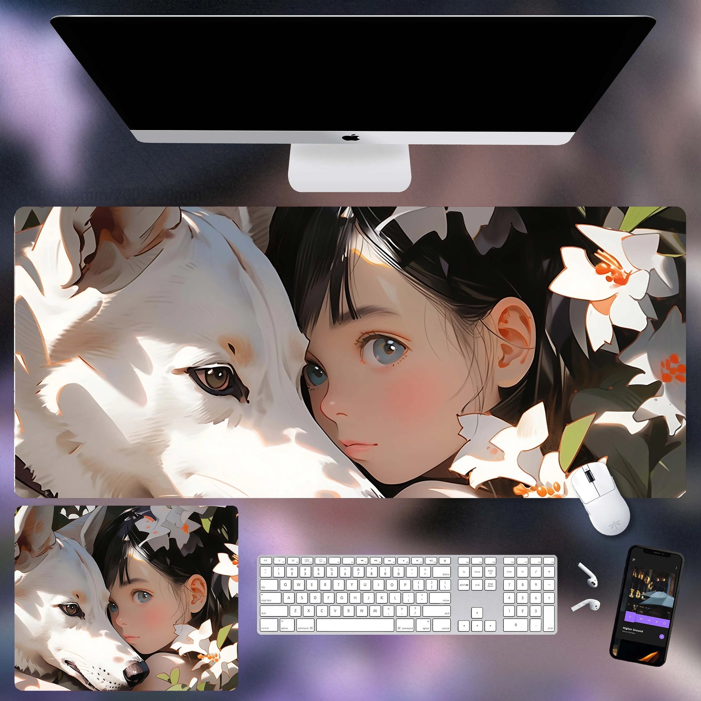 Gamelife Close-up of the girl Anime Mouse Pad-Contains 15 items