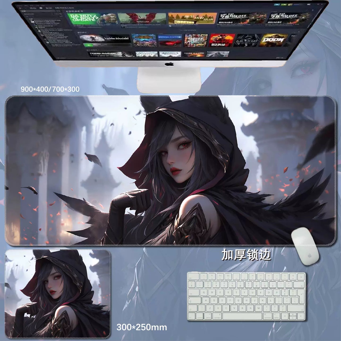 Gamelife  LOL girl Anime Mouse Pad-Contains 15 items