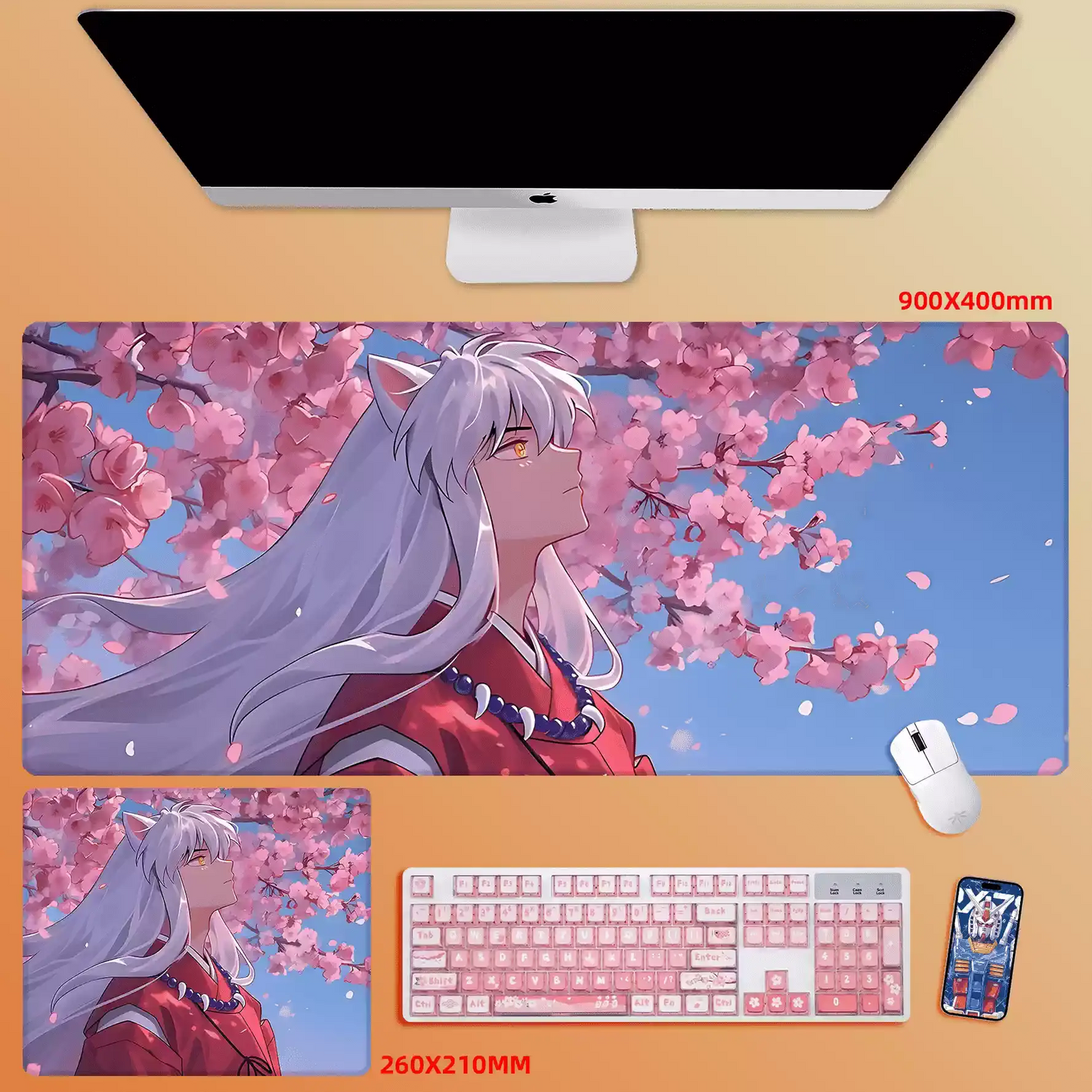 Gamelife Cherry Blossom Character Close-up Anime Mouse Pad-Contains 15 items