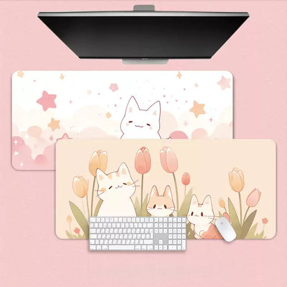 Gamelife Cute pink kitten Mouse Pad-Contains 15 items