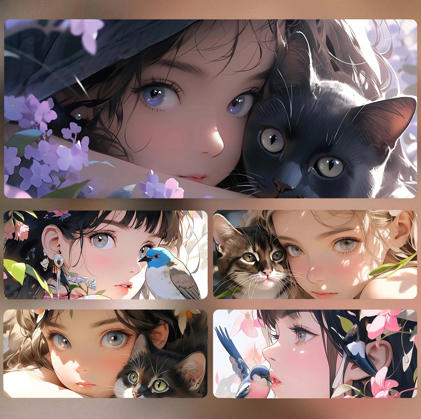 Gamelife Close-up of the girl Anime Mouse Pad-Contains 15 items