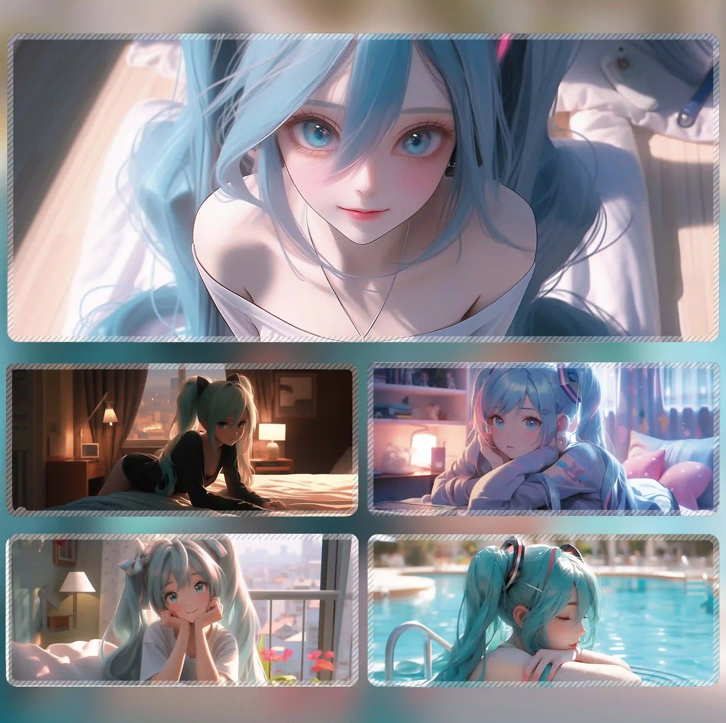 Gamelife Hatsune Miku Anime Mouse Pad-Contains 15 items