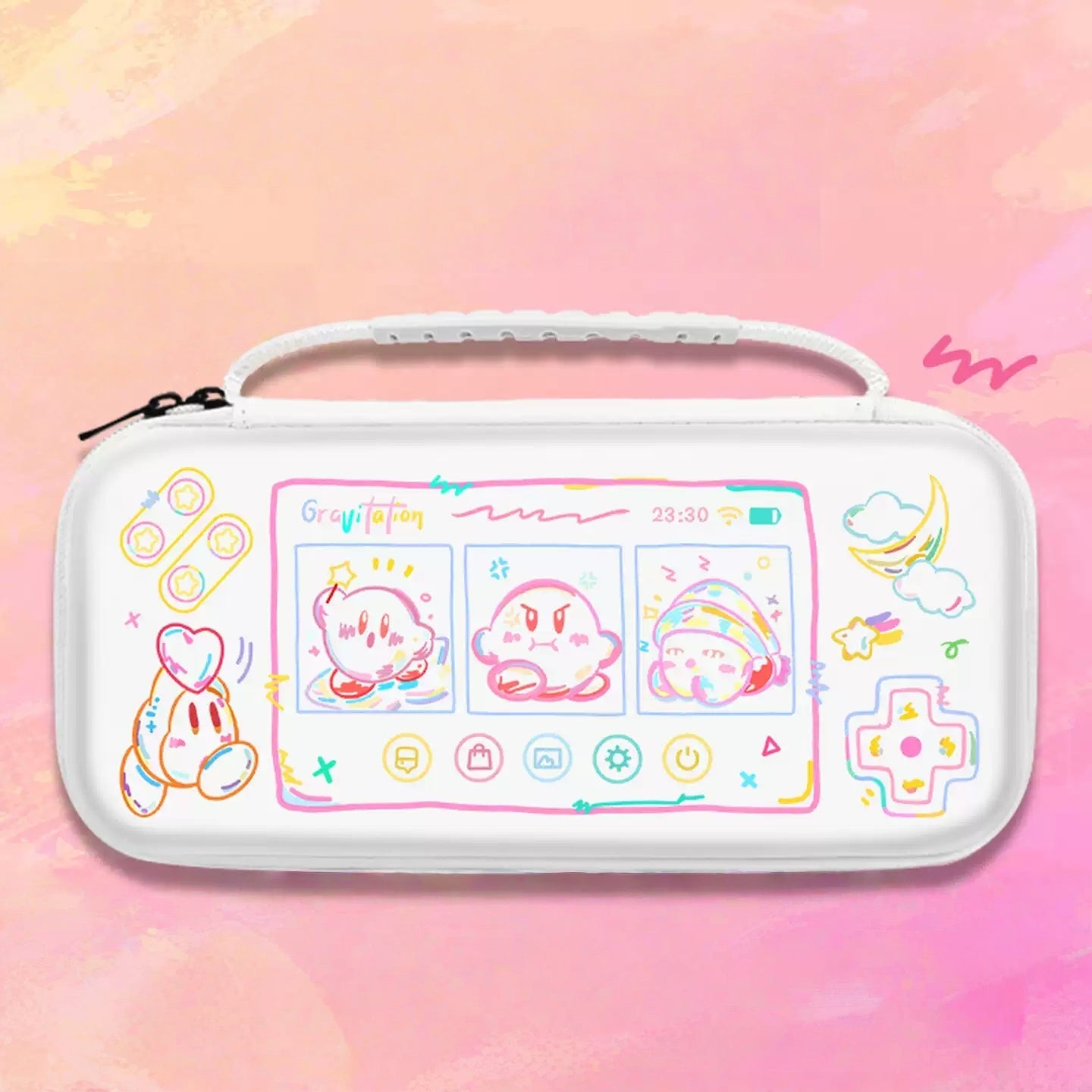 Gamelife Kirby Carrying Case-For NS2、NS1、Oled、Lite