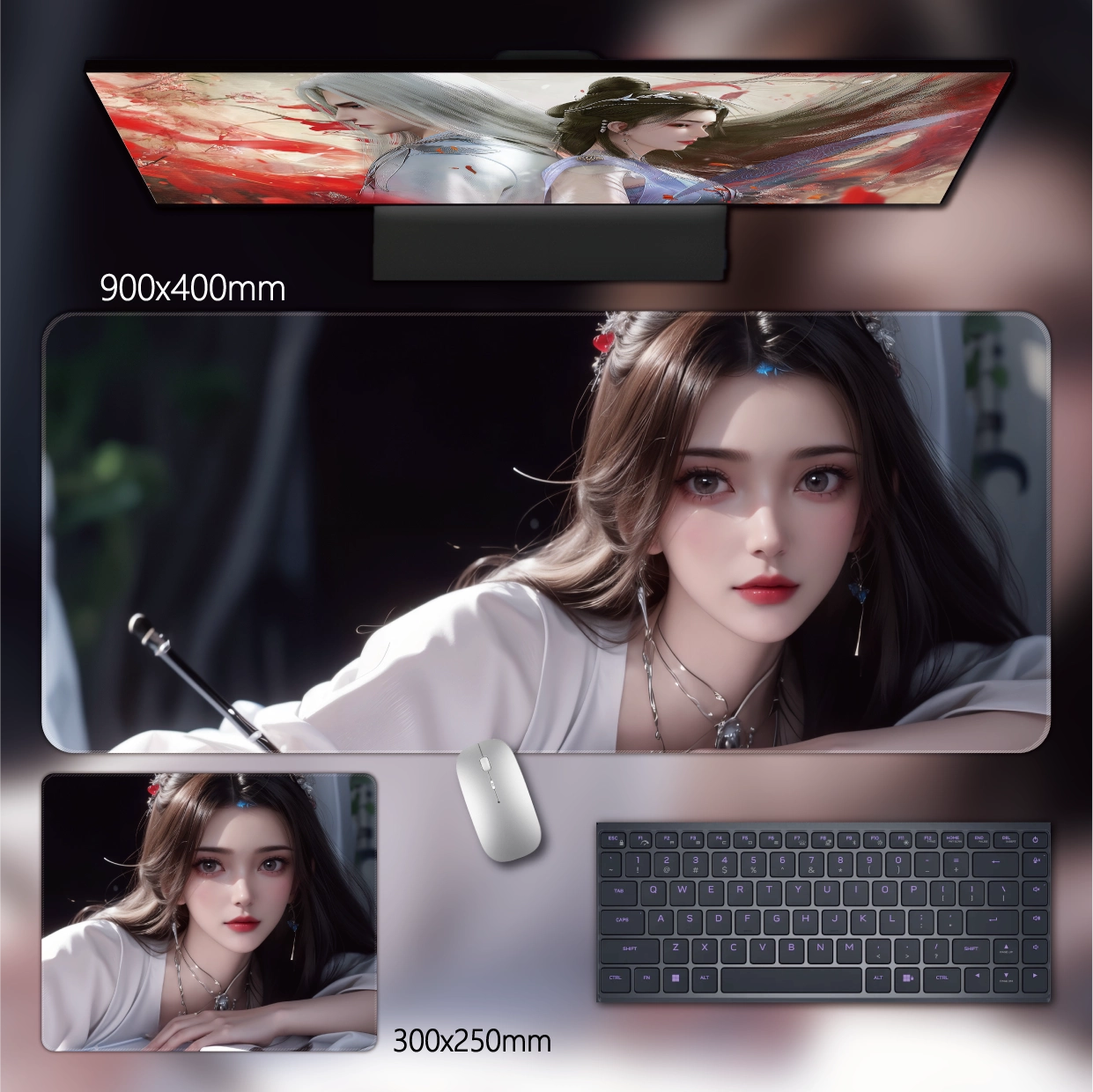 Gamelife  Beautiful immortal woman Anime Mouse Pad-Contains 15 items