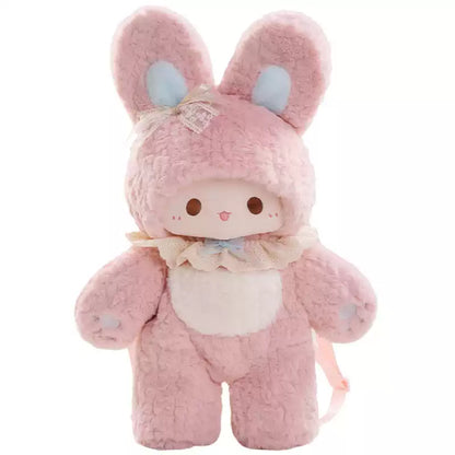 Gamelife Lamb Guli & Rubitu Cute Pink Rabbit Plush Doll Backpack