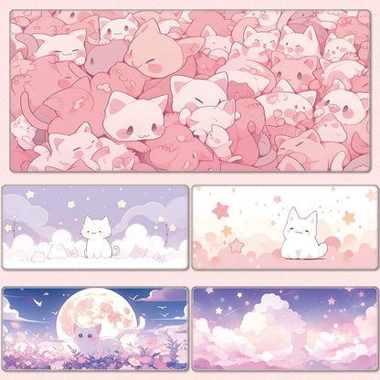 Gamelife Cute pink kitten Mouse Pad-Contains 15 items