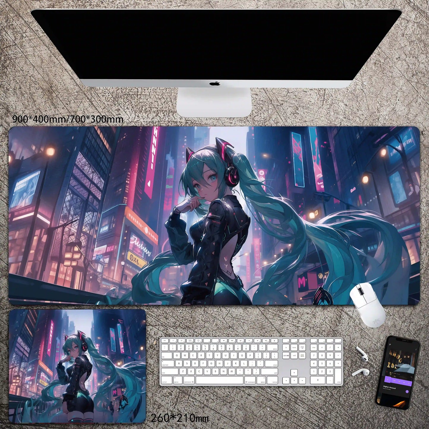 Gamelife Hatsune Miku Anime Mouse Pad-Contains 15 items