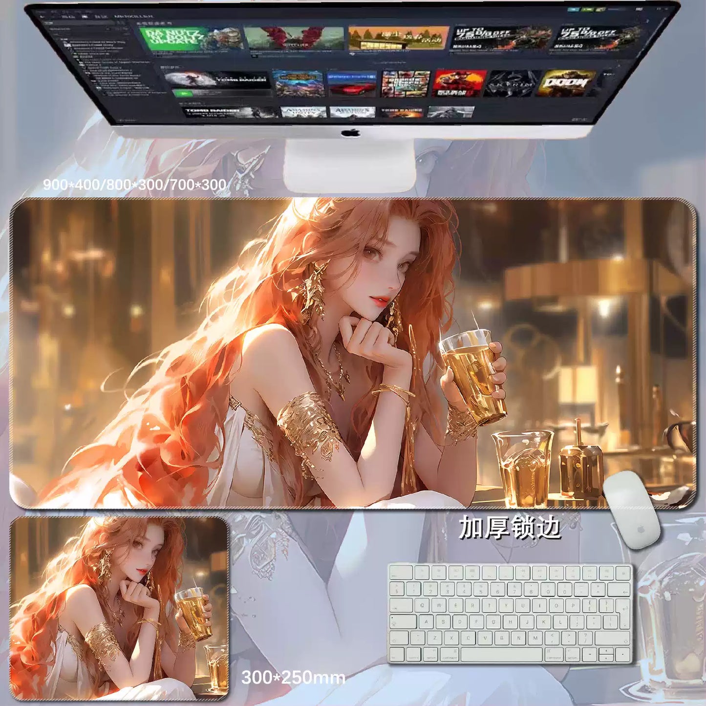 Gamelife  Anime Girl Mouse Pad-Contains 15 items