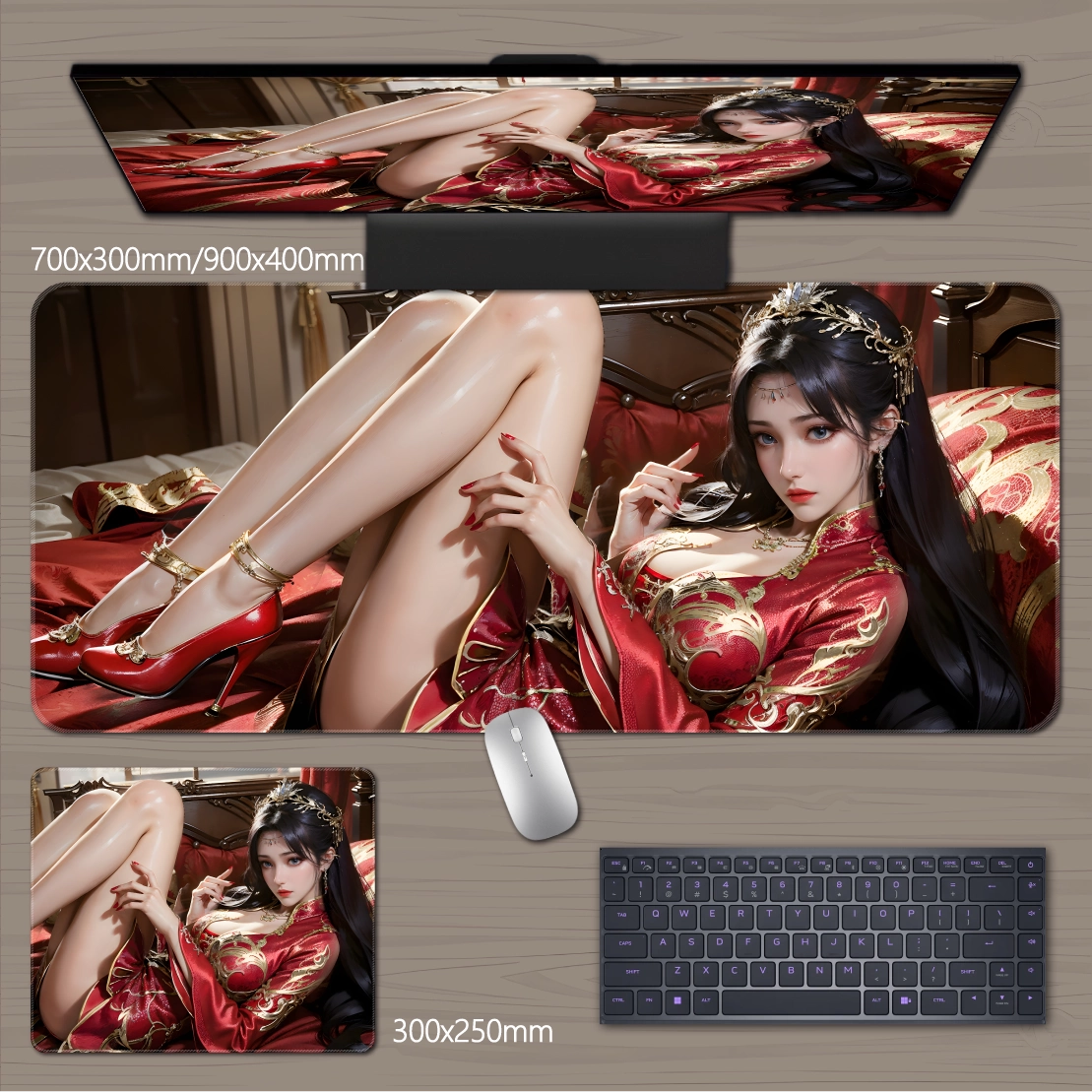 Gamelife  Girl with beautiful legs Anime Mouse Pad-Contains 15 items