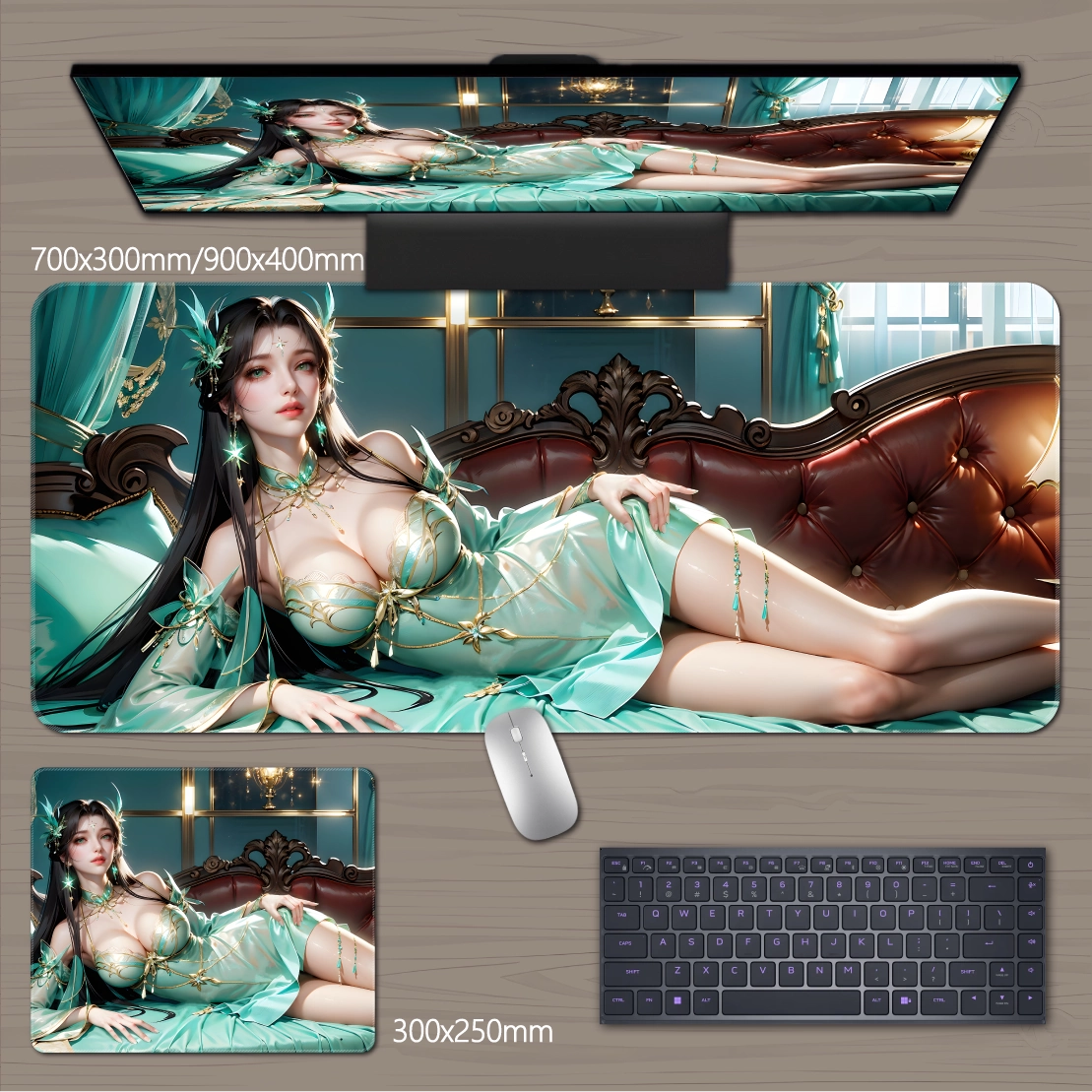 Gamelife  Girl with beautiful legs Anime Mouse Pad-Contains 15 items