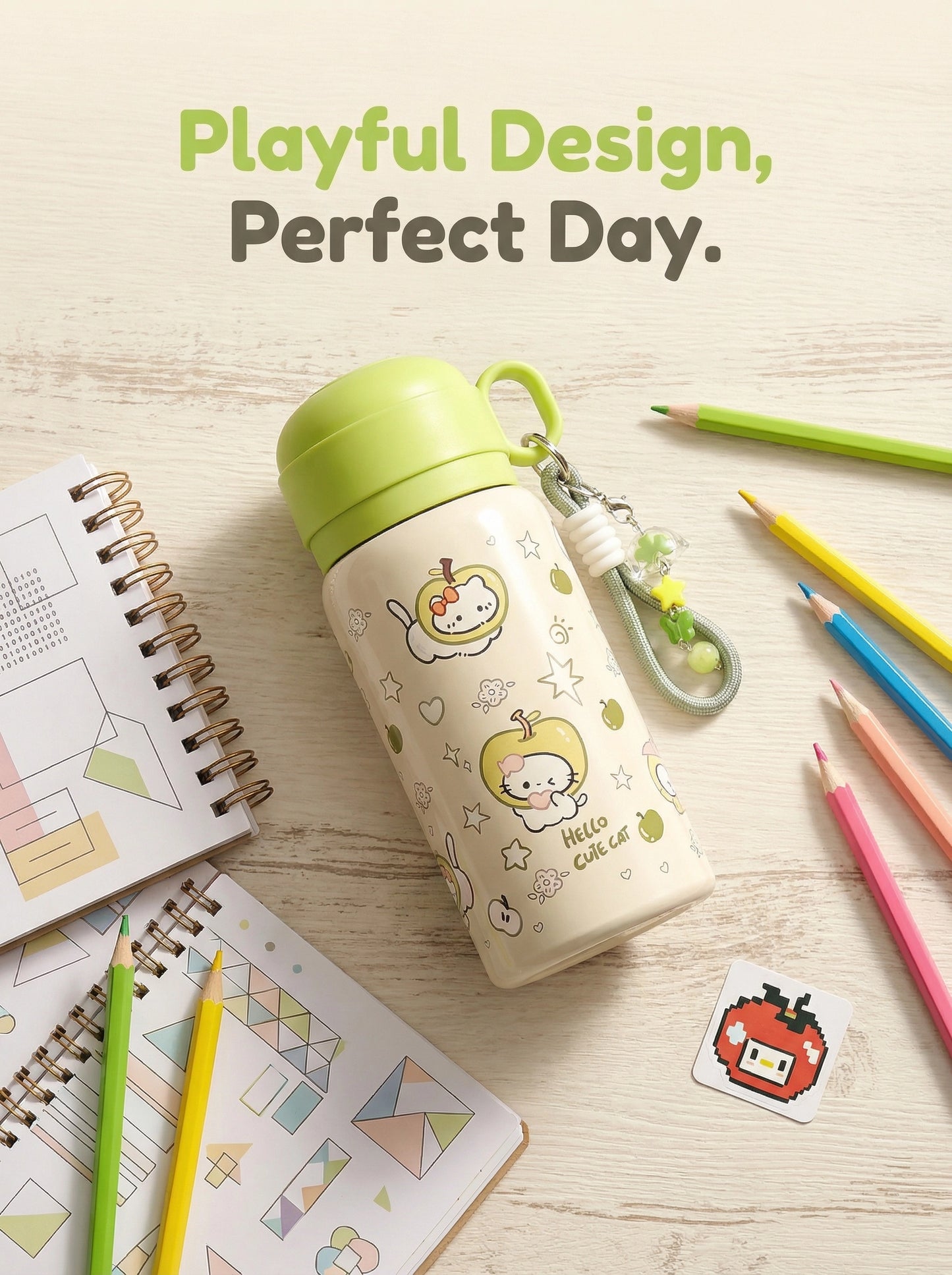 Gamelife Cute Cat Water Bottle