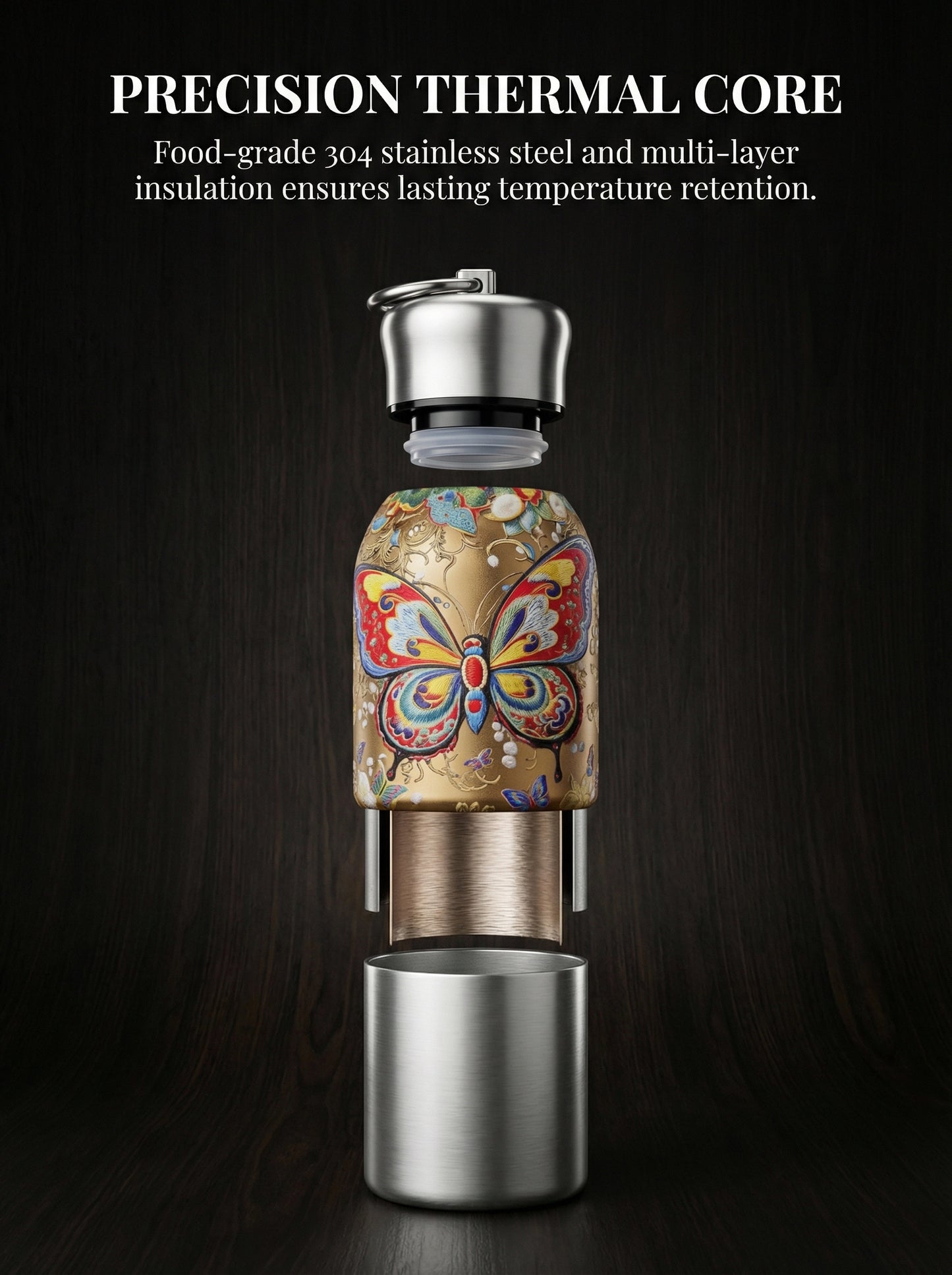 Gamelife Classic peacock + butterfly Water Bottle