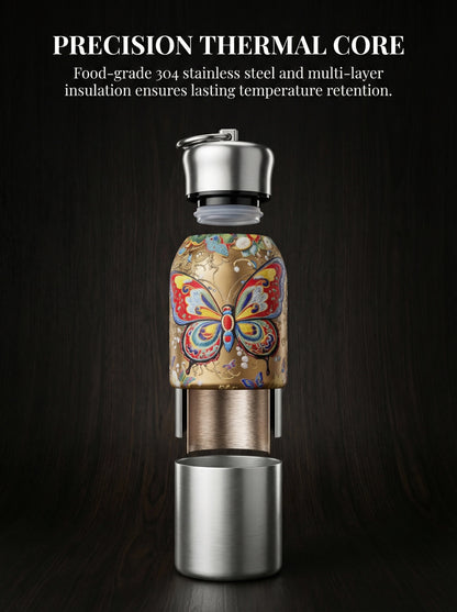 Gamelife Classic peacock + butterfly Water Bottle