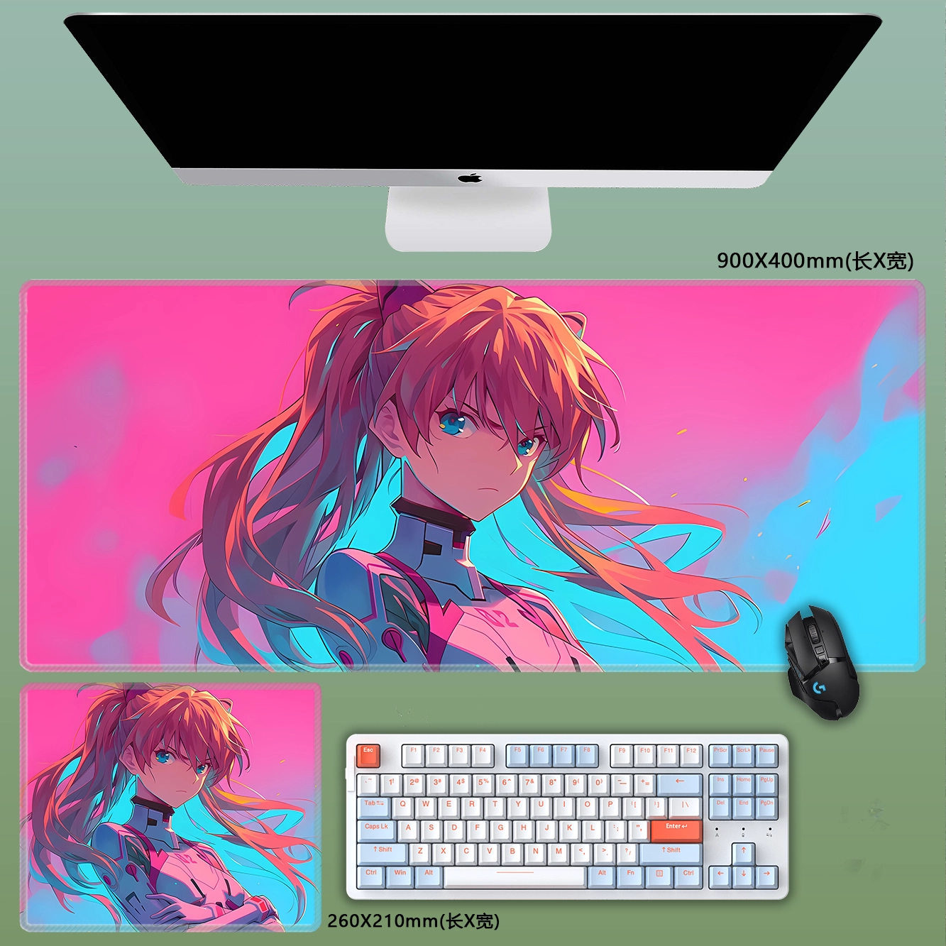 Gamelife Asuka Anime Mouse Pad-Contains 15 items