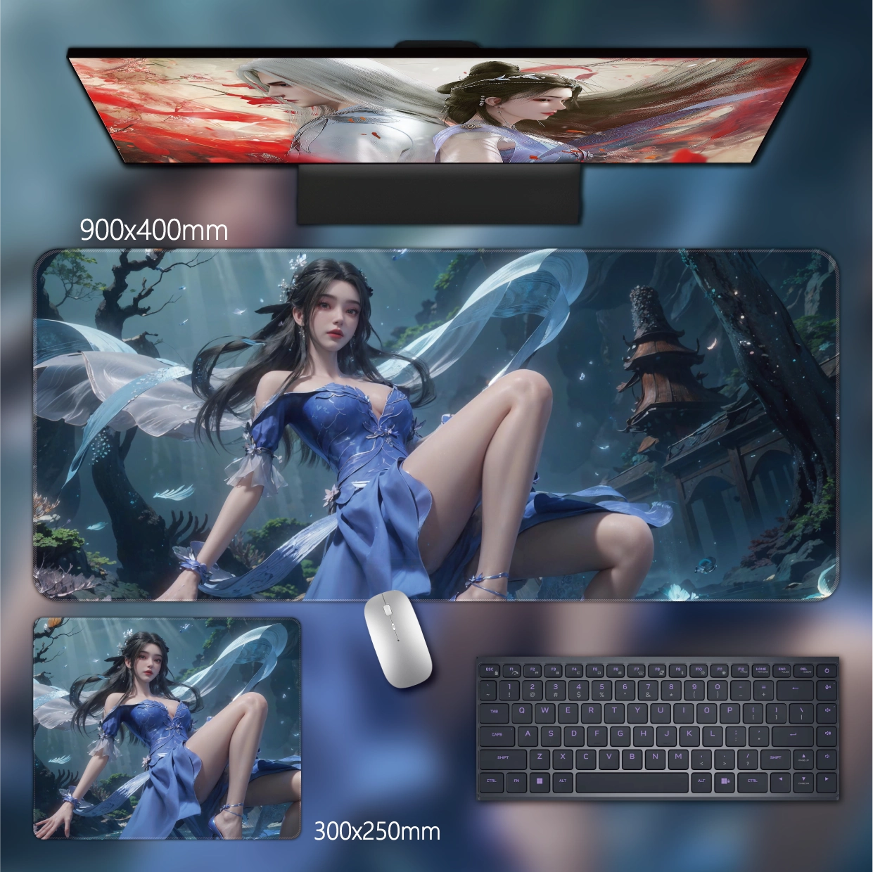 Gamelife  Beautiful immortal woman Anime Mouse Pad-Contains 15 items