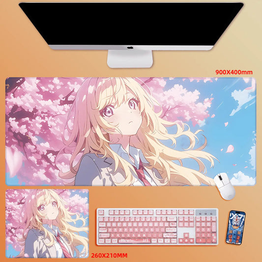 Gamelife Cherry Blossom Character Close-up Anime Mouse Pad-Contains 15 items