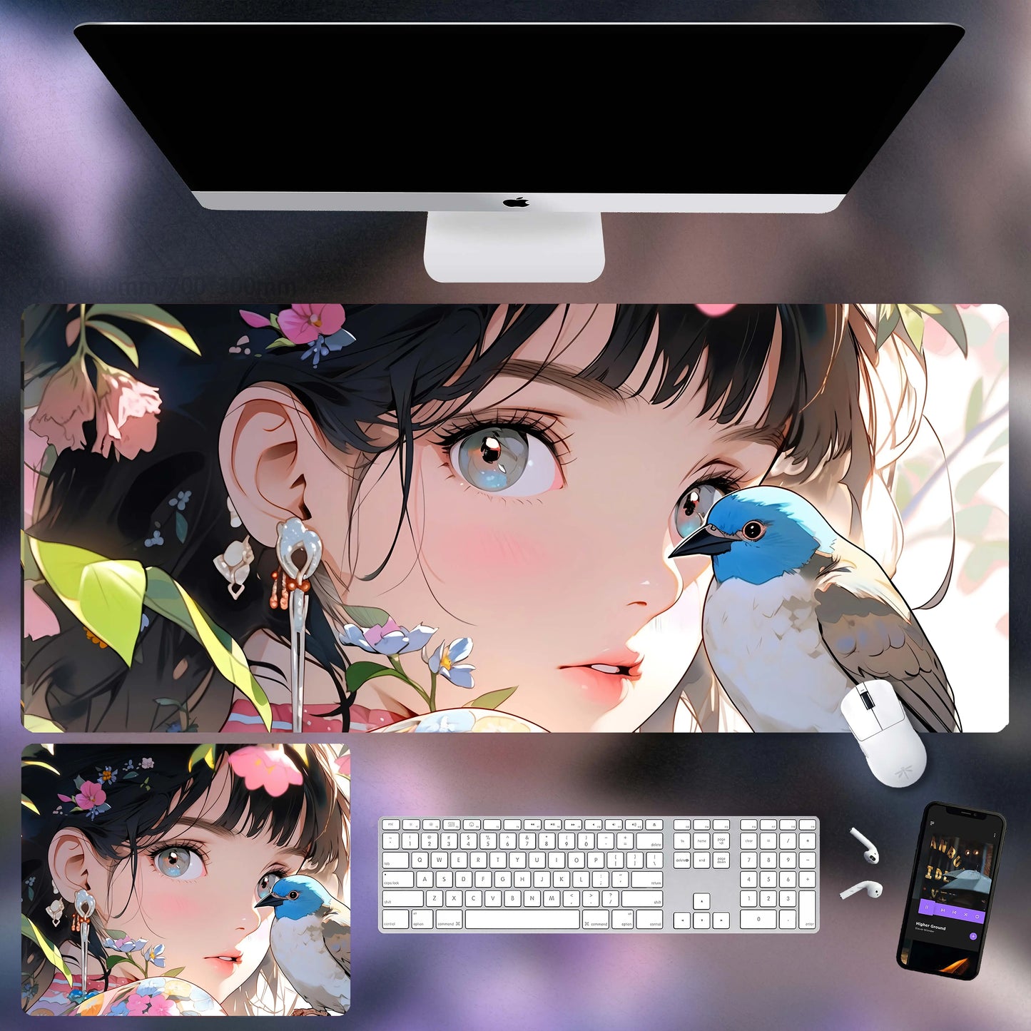 Gamelife Close-up of the girl Anime Mouse Pad-Contains 15 items