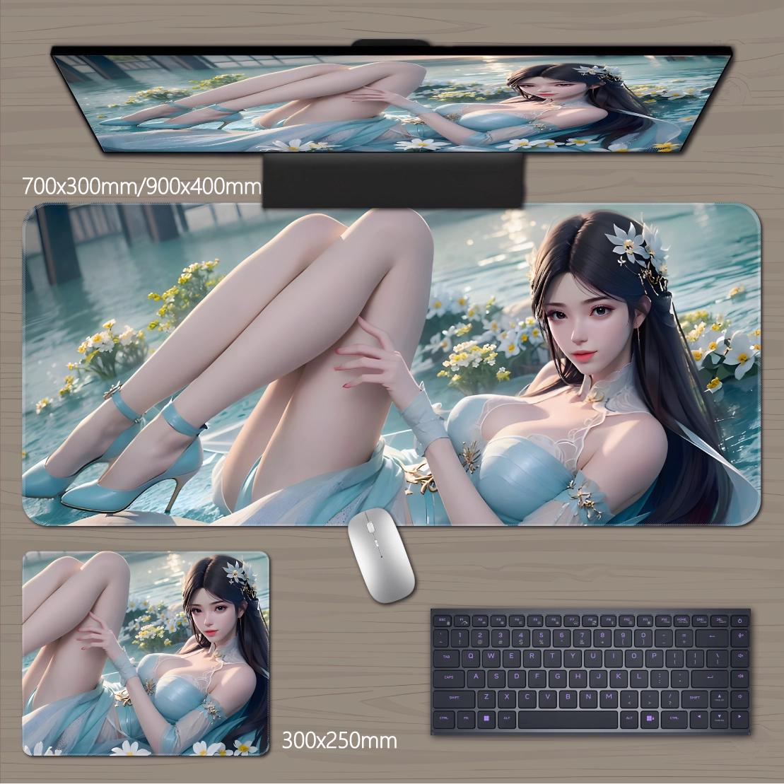 Gamelife  3D beauty Anime Mouse Pad-Contains 15 items