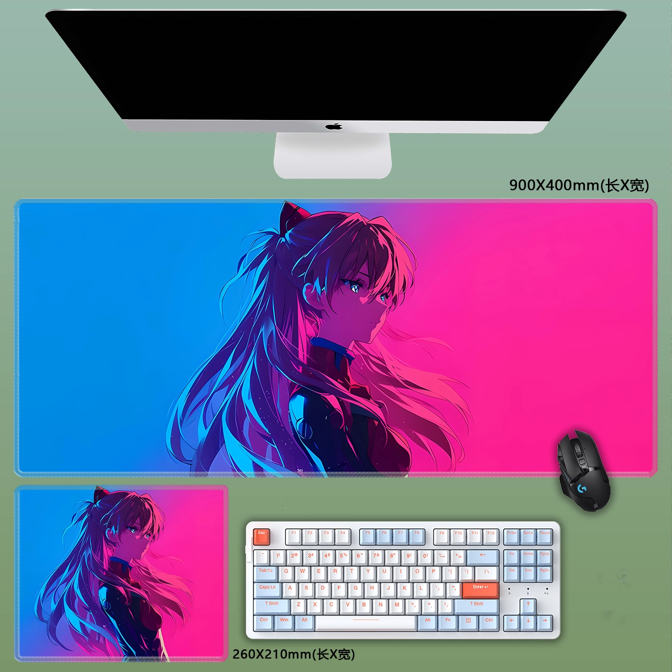 Gamelife Asuka Anime Mouse Pad-Contains 15 items