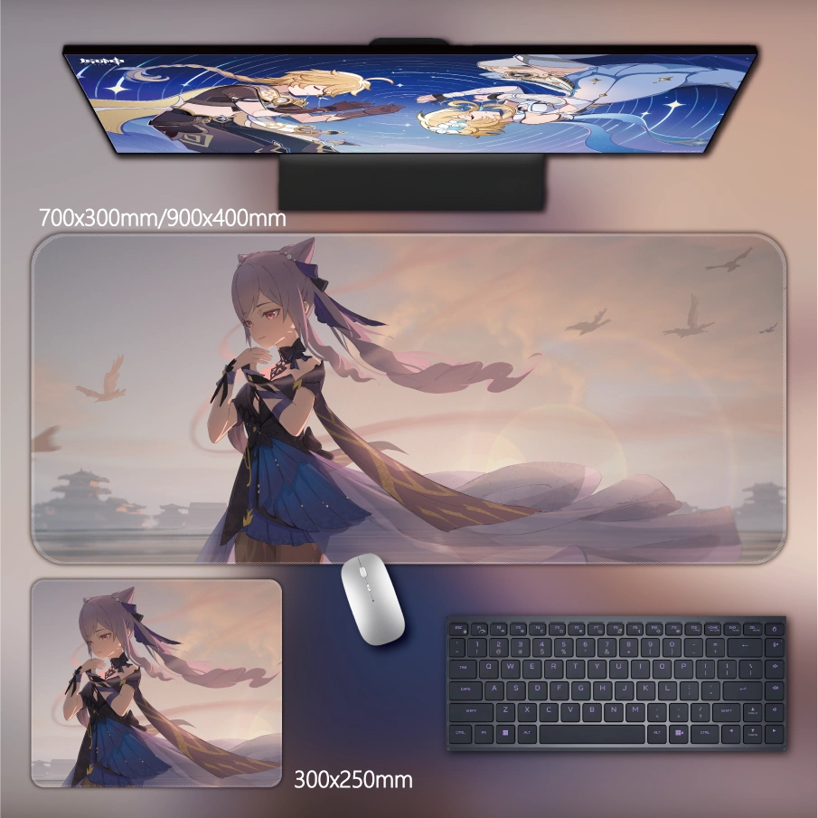 Gamelife  Genshin Keqing Anime Mouse Pad-Contains 15 items