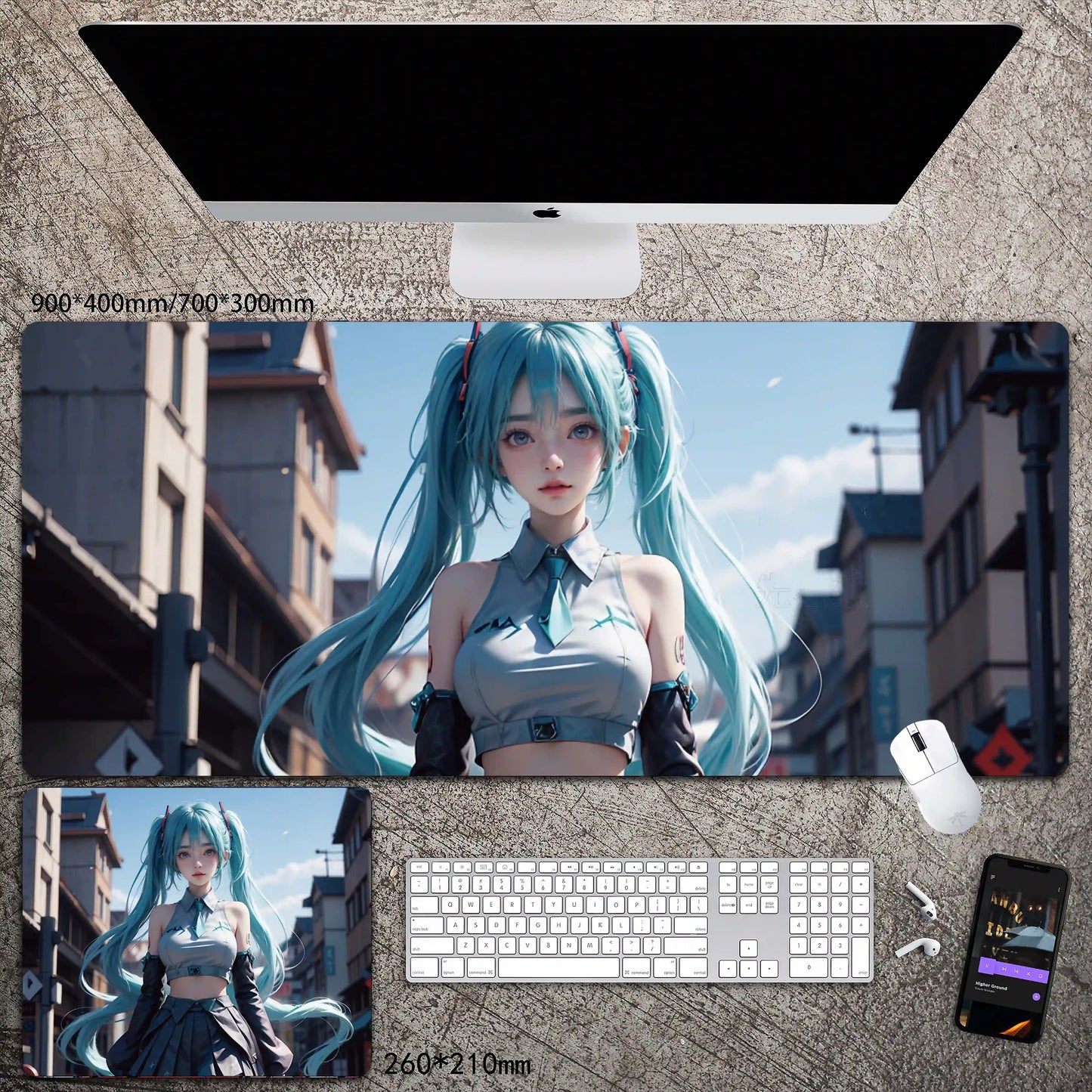 Gamelife Hatsune Miku Anime Mouse Pad-Contains 15 items