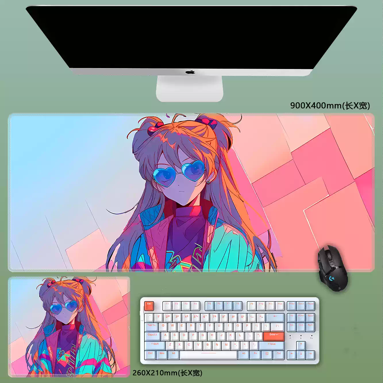 Gamelife Asuka Anime Mouse Pad-Contains 15 items