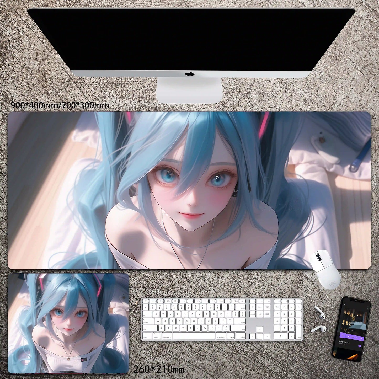 Gamelife Hatsune Miku Anime Mouse Pad-Contains 15 items
