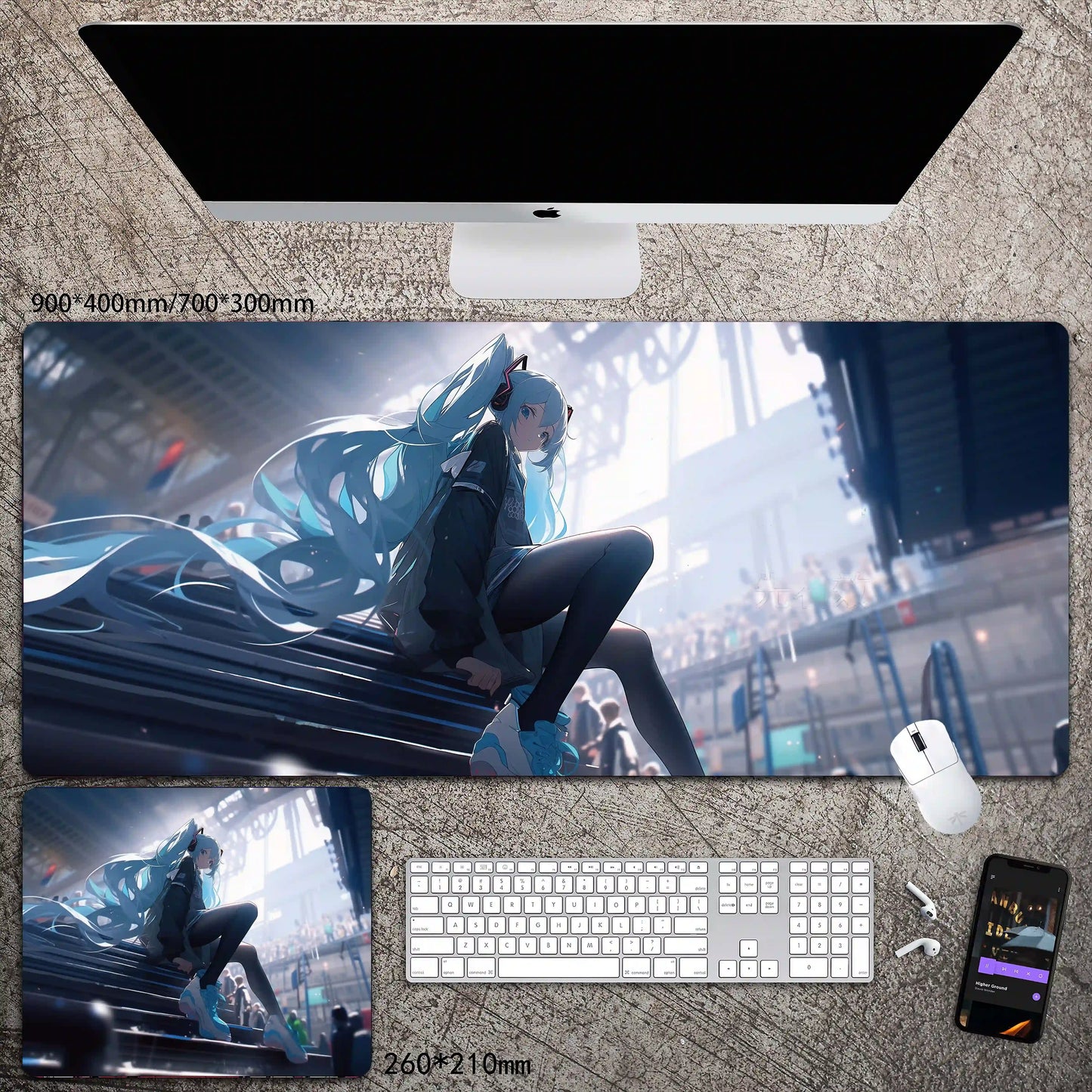 Gamelife Hatsune Miku Anime Mouse Pad-Contains 15 items